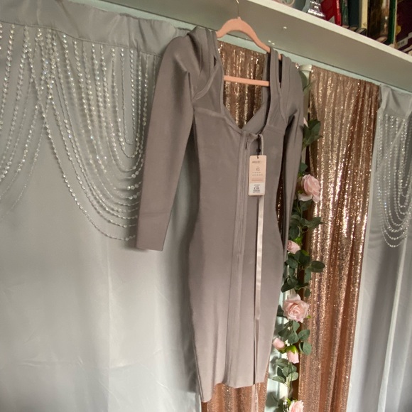 New with tags House of CB Calvi Grey Bandage Bodycon Dress with Cutouts - XS - Picture 4 of 6